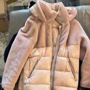 Mackage pink hooded puffer size xs